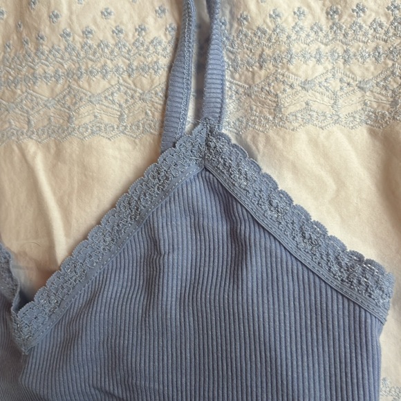 Tilly’s Seamless, Ribbed with Lace Trim Women’s Tank Top, Size Medium - Picture 10 of 11